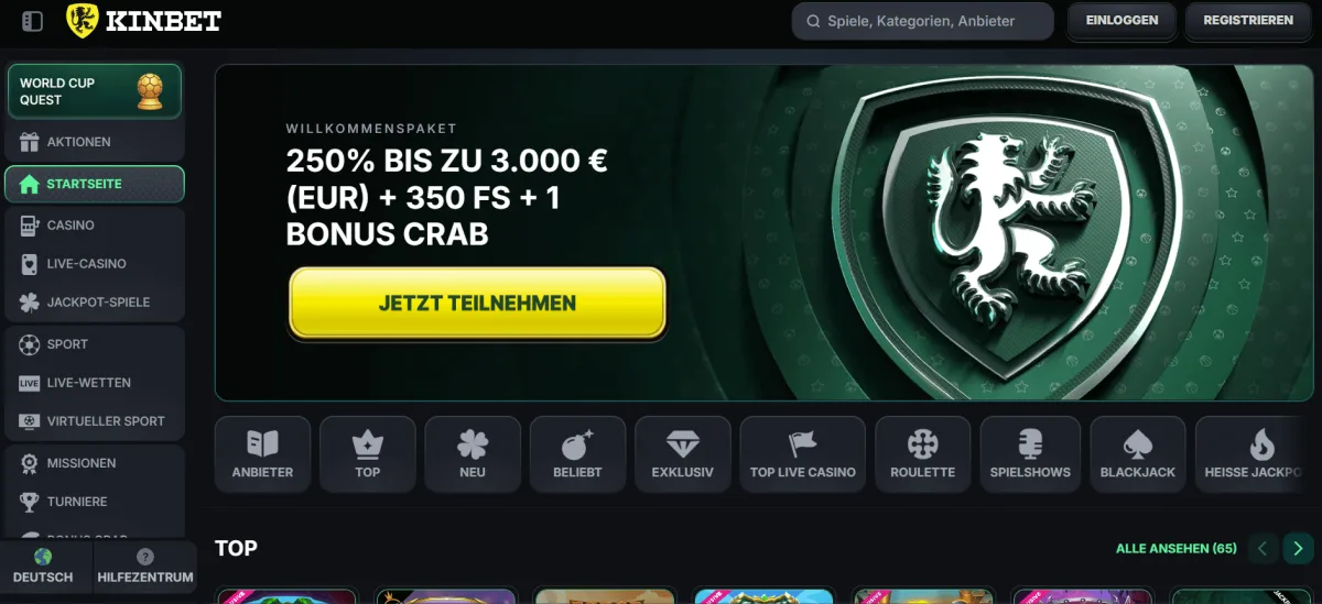 KinBet homepage wettanbieter giropay